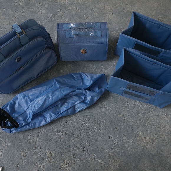 5 PIECE LIGHT BLUE JOY HANDBAG LUGGAGE COLLECTION SET - Picture 13 of 13